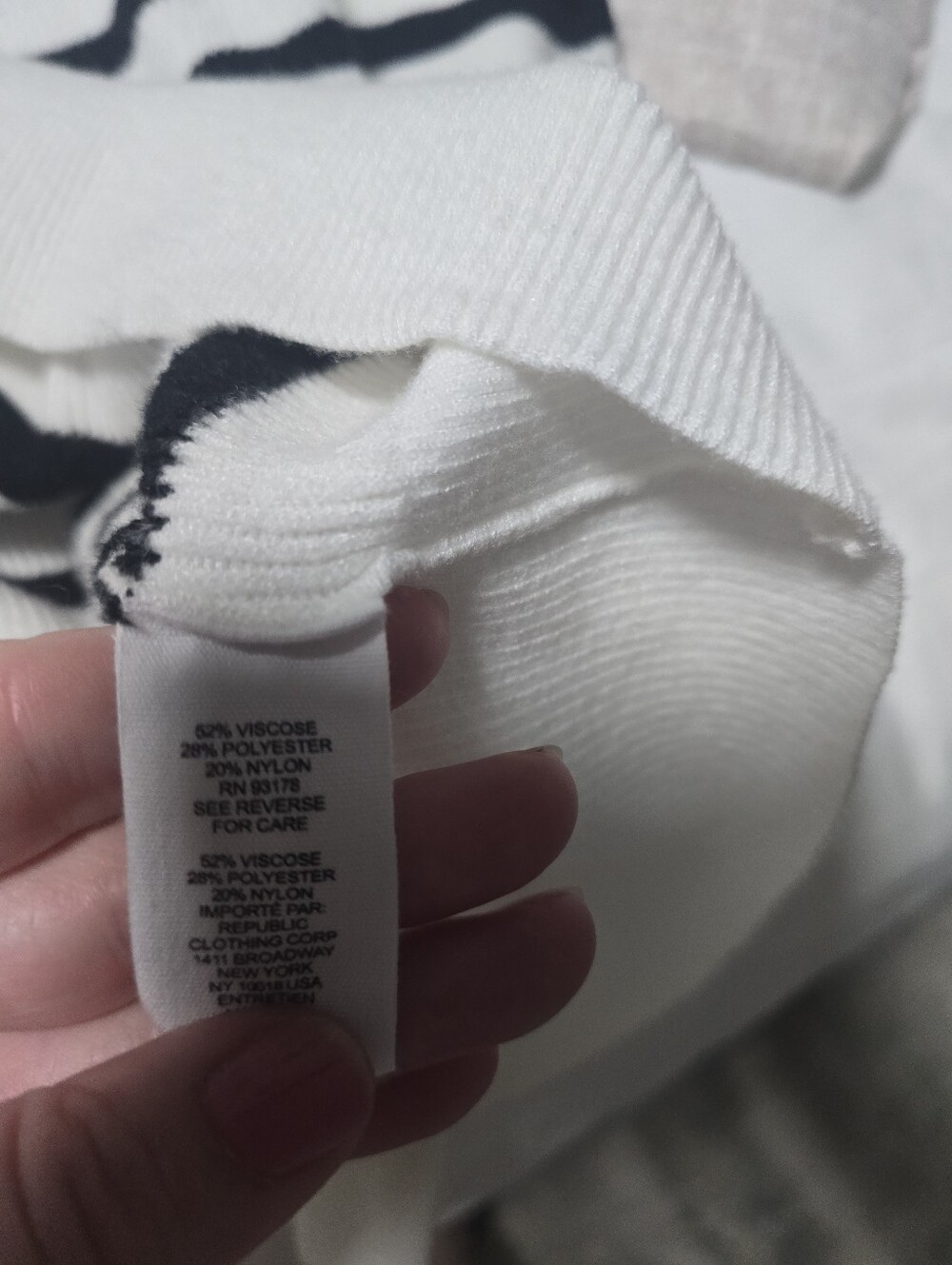 For The Republic Cream and Navy Striped Crewneck Sweater with Shoulder Buttons - Picture 11 of 11